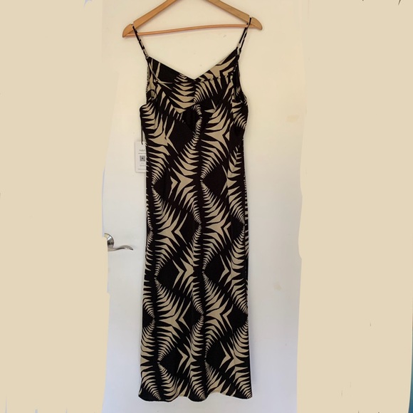 New with tags ba&sh Robe Napi Black & Cream Strappy Dress size US 8 M - Picture 7 of 17